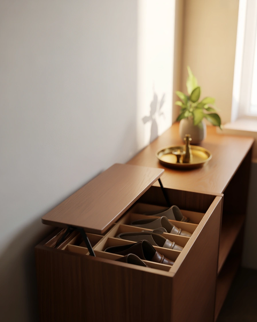 Slim Console with Hidden Shoe Storage 2