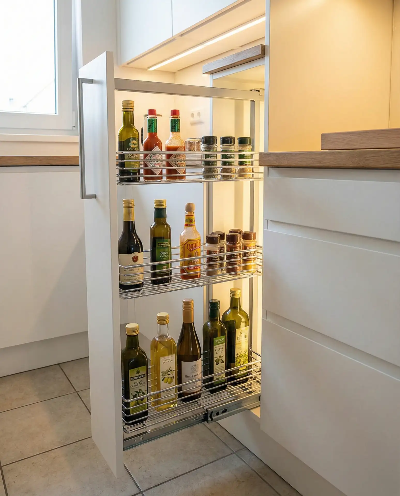 Smart Pull-Out Pantry for Narrow Spaces 1