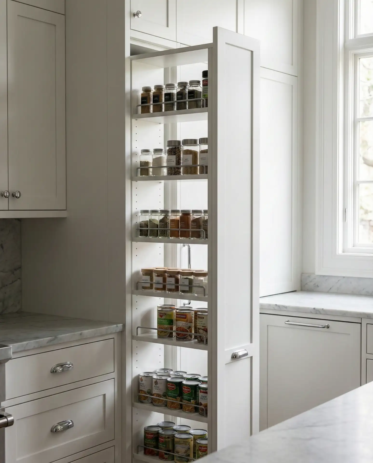 Smart Pull-Out Pantry for Narrow Spaces 2