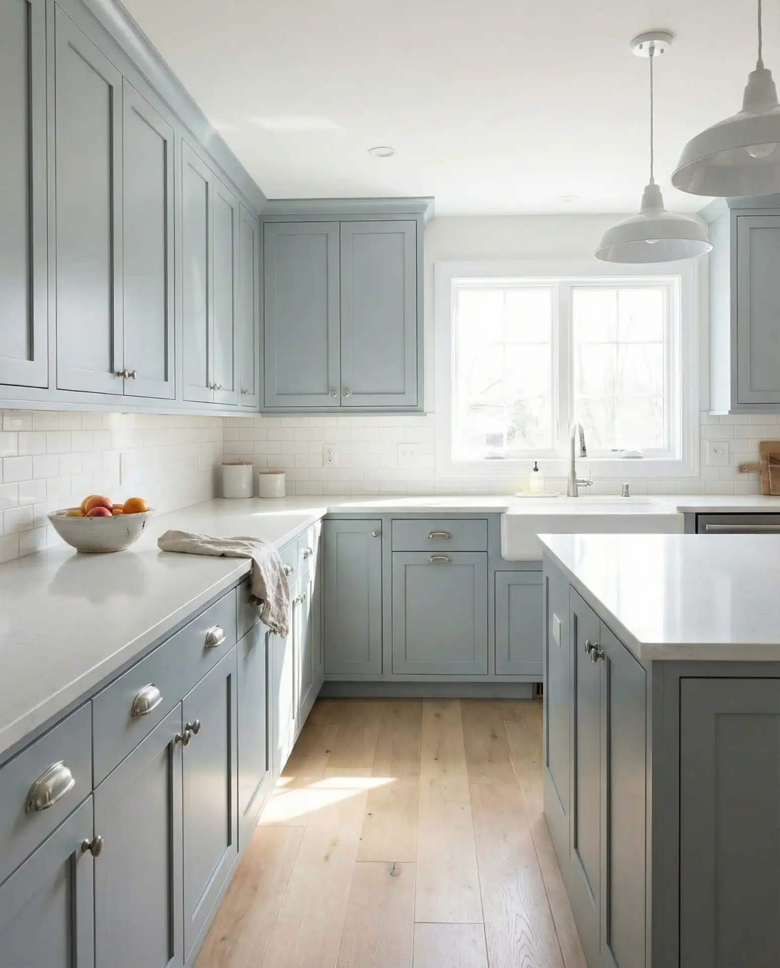 Soft Gray-Blue and White Serenity 1