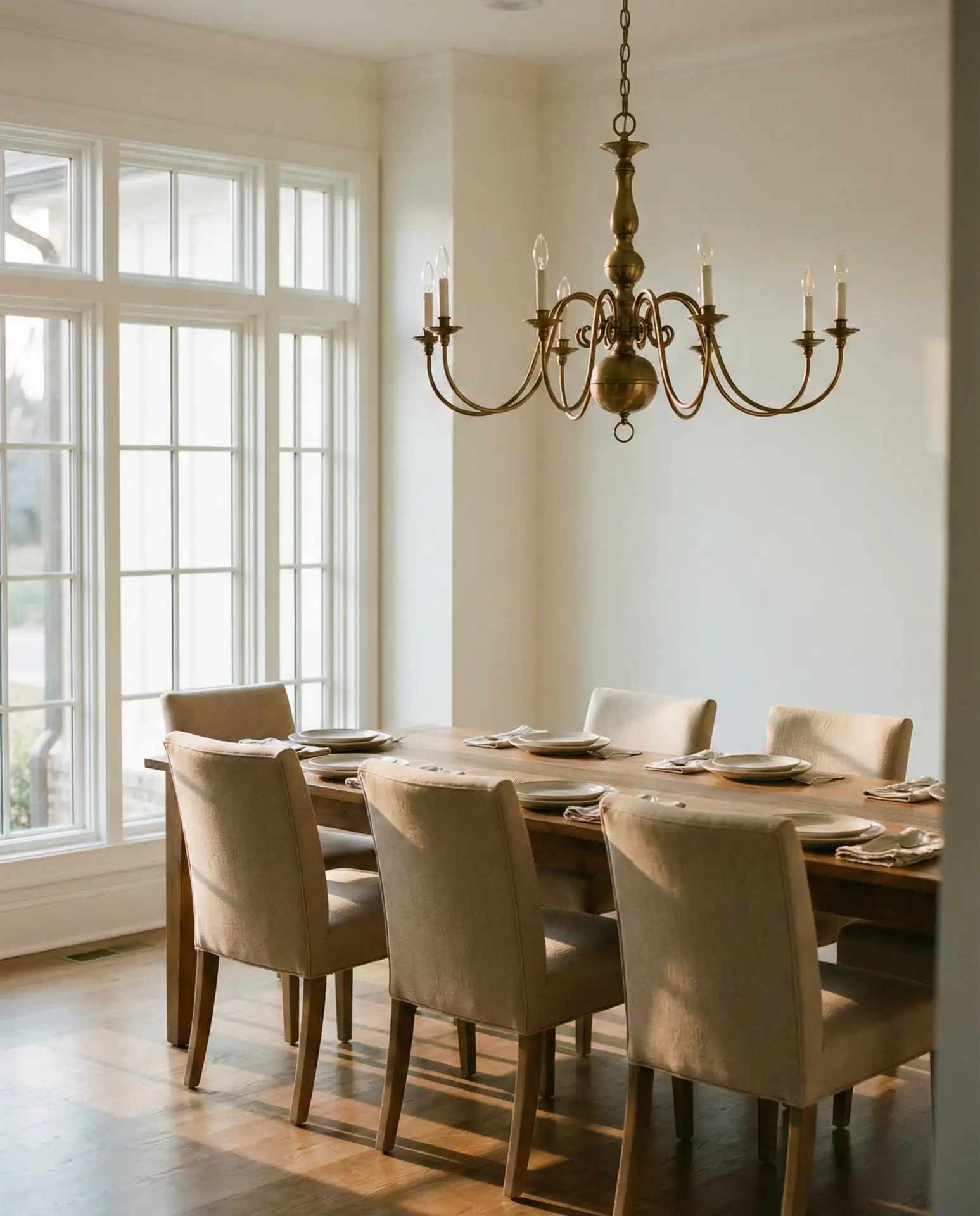 Statement Chandelier Over Dining Table