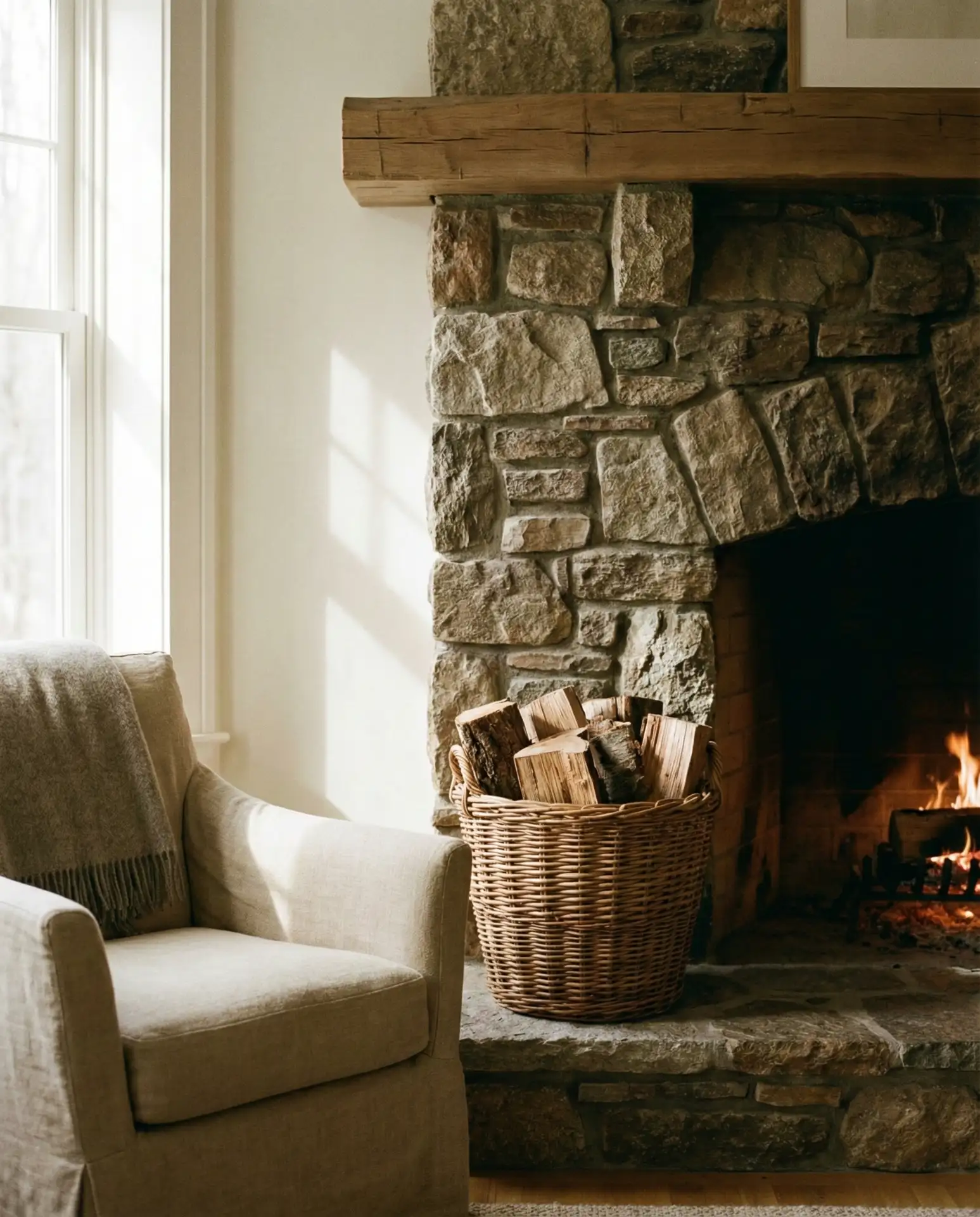 Stone Fireplace Surround in Living Room 1