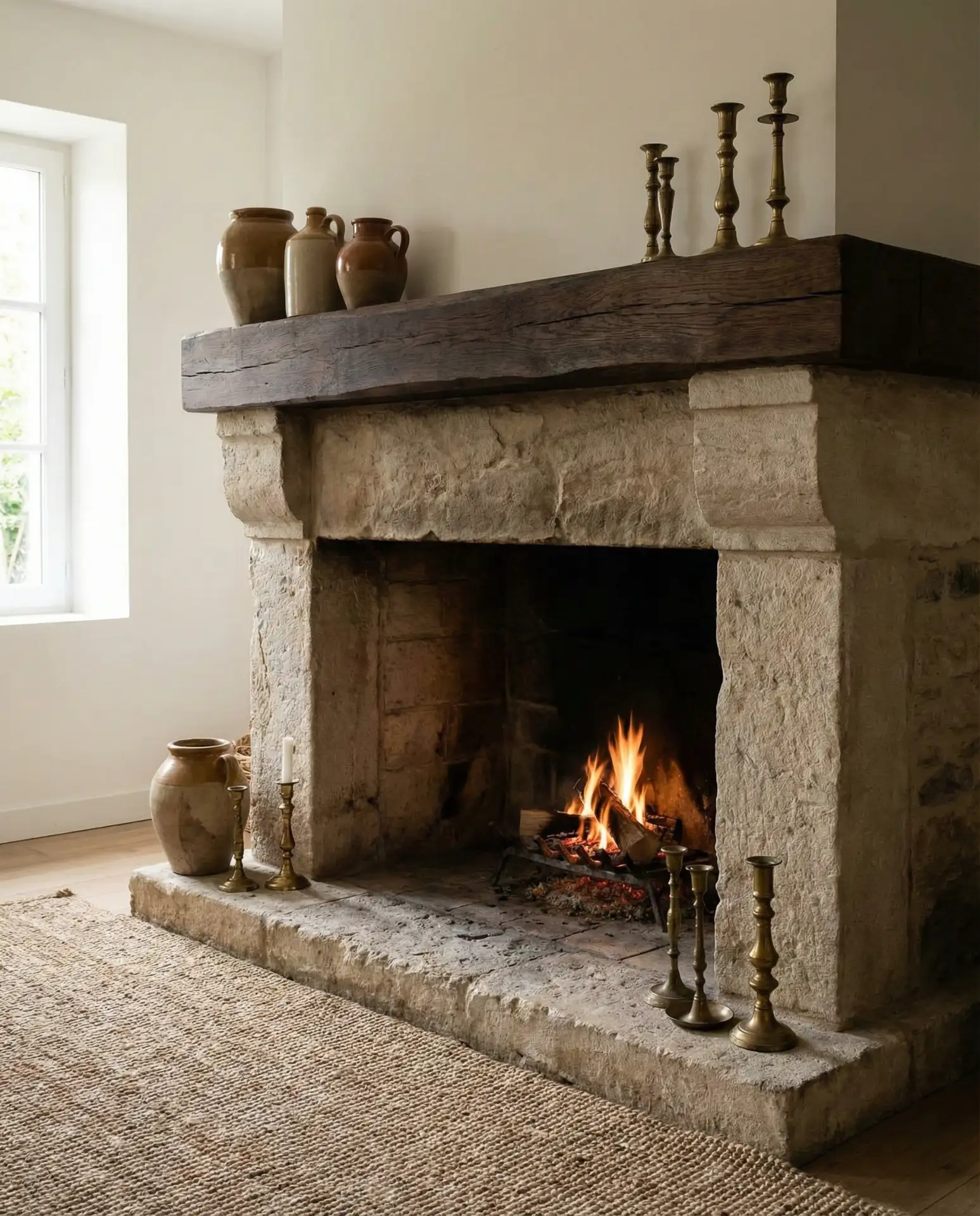 Stone Fireplace Surround in Living Room 2