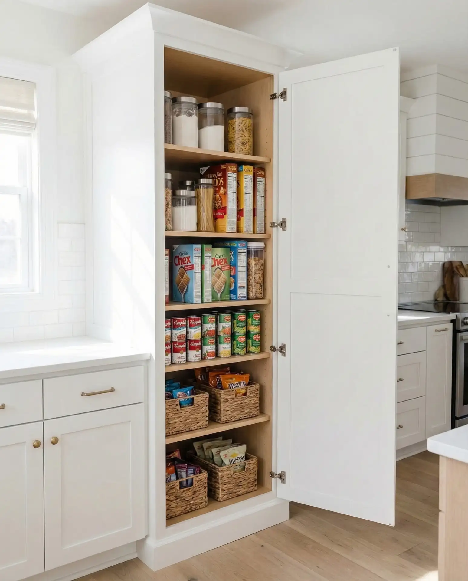 Tall Pantry Cabinets with Adjustable Shelving 1