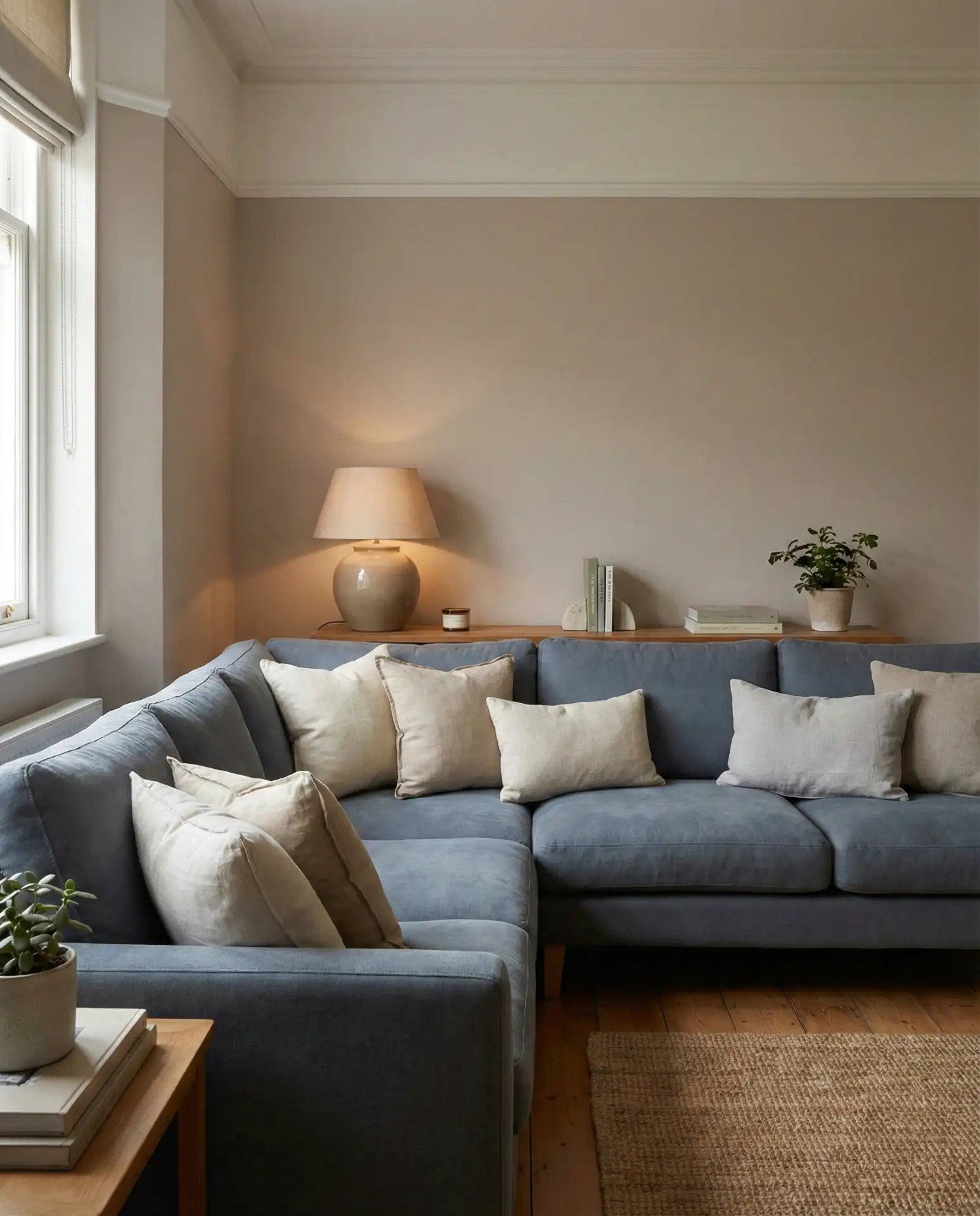 Taupe and Blue Warm Balance 1