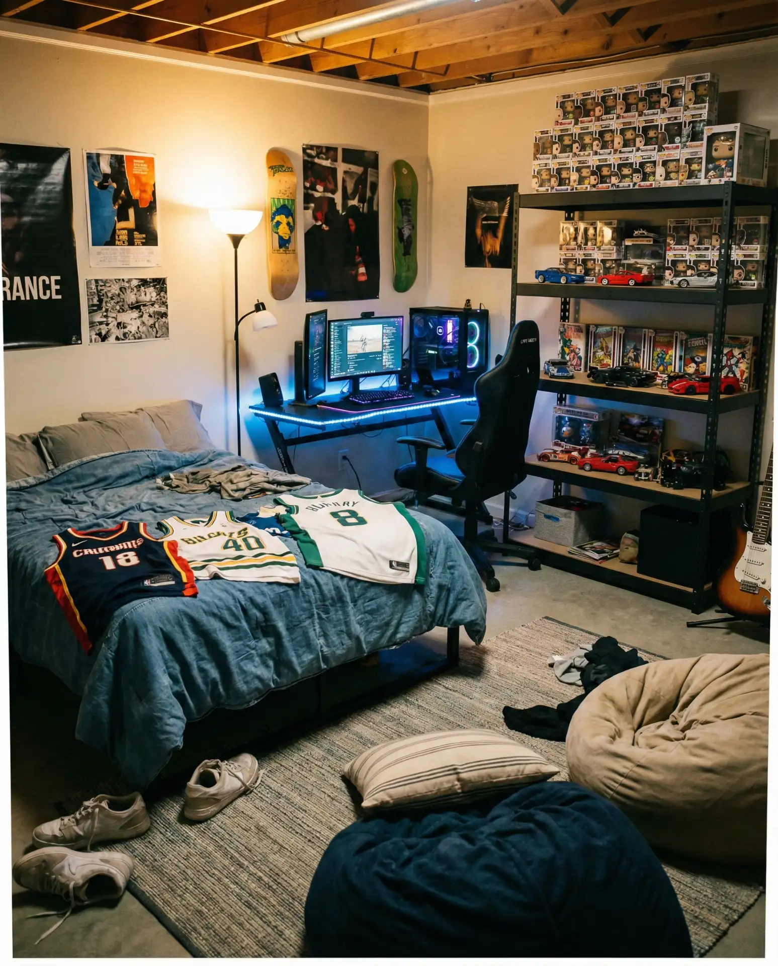 Teen Boys Man Cave with Gaming Setup 2