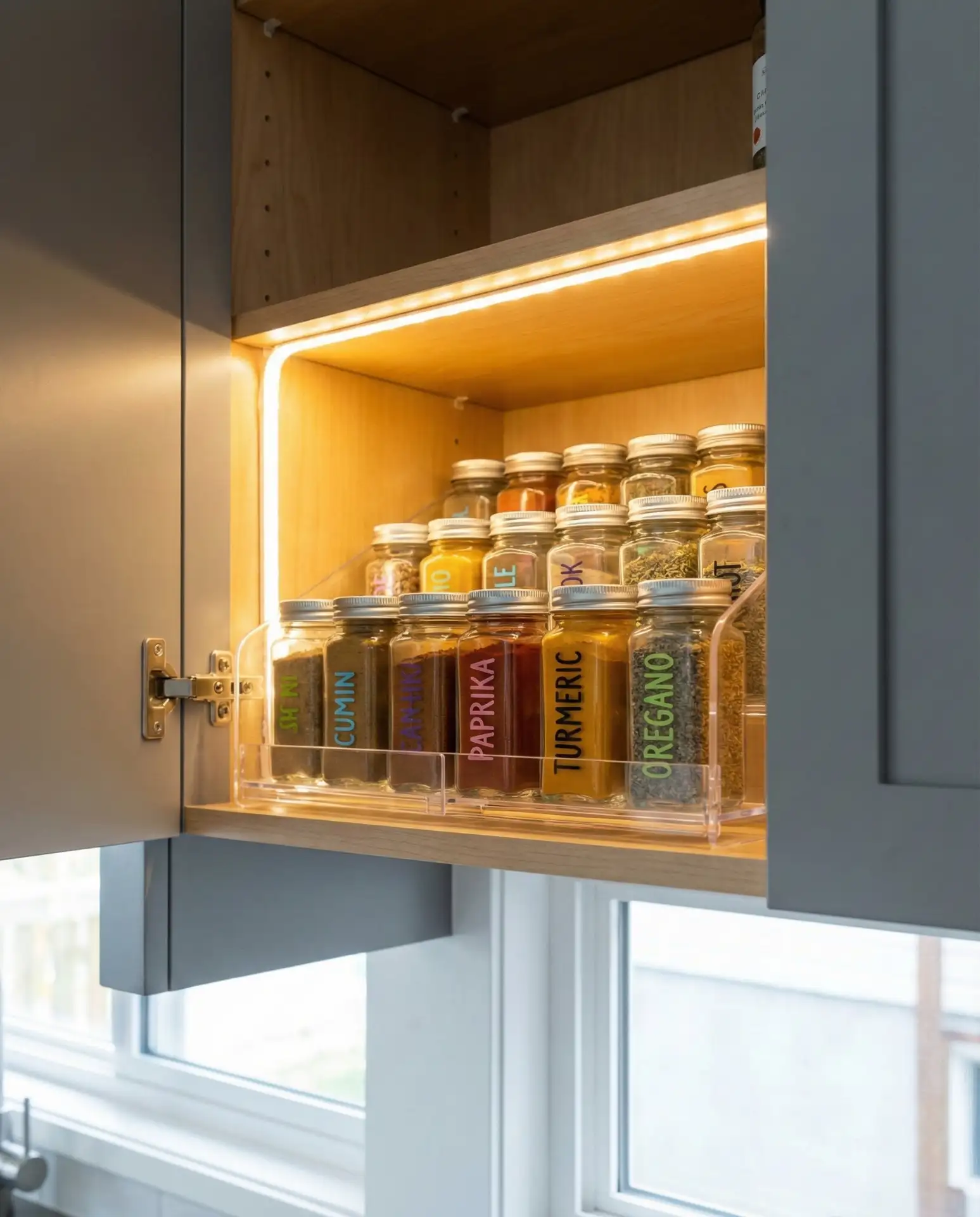 Tiered Spice Rack Inserts for Upper Cabinets 2