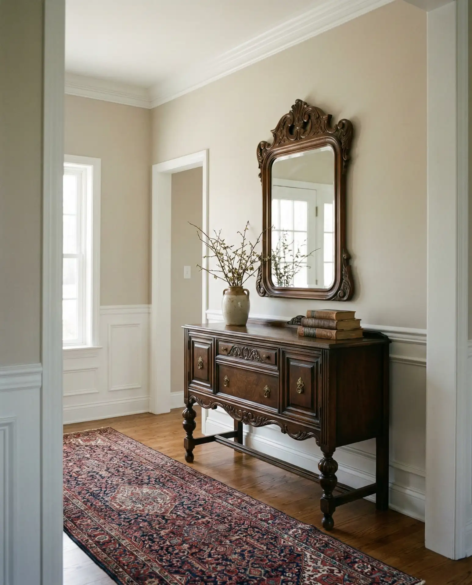 Traditional Foyer with Classic Millwork 1