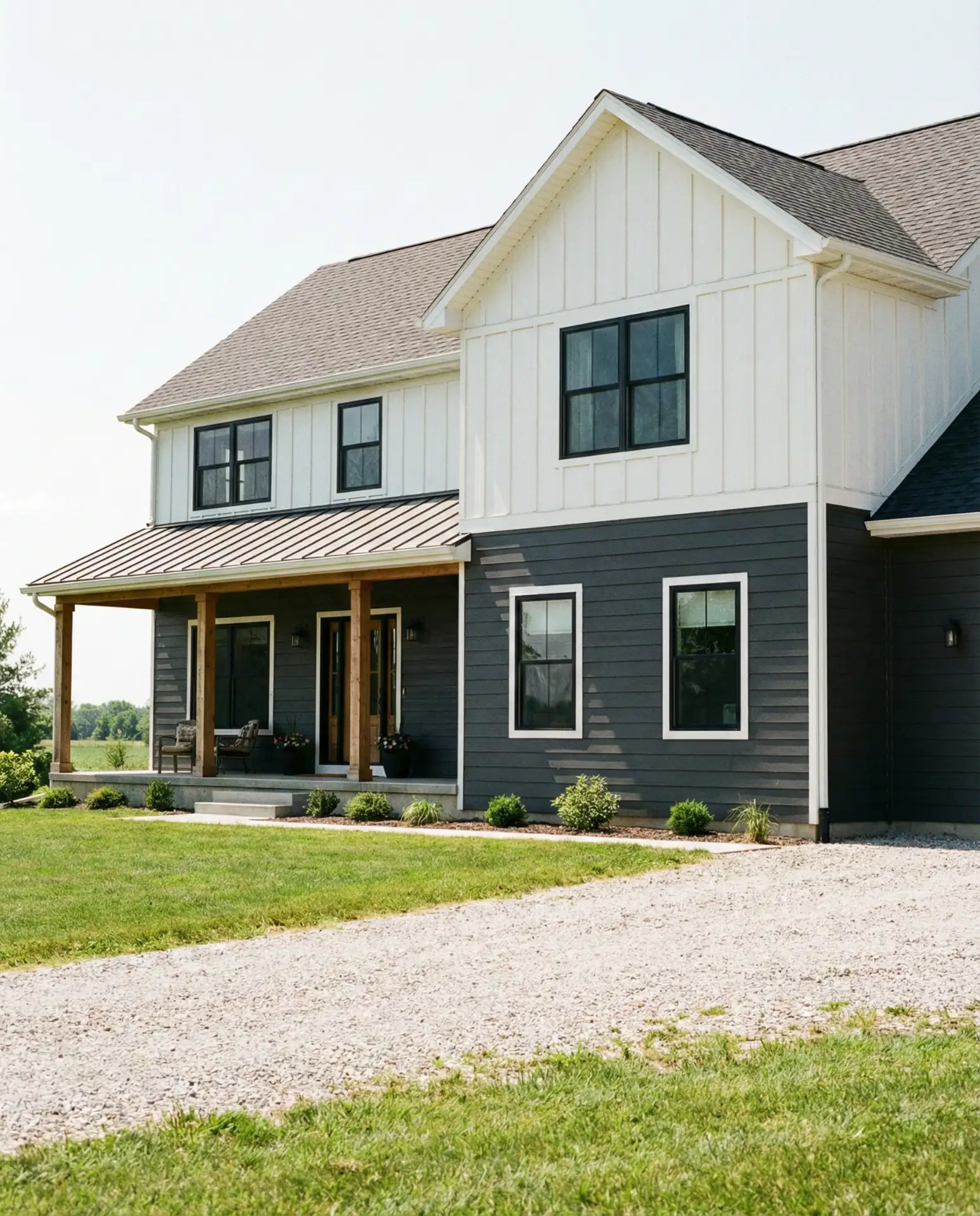 Two-Tone Siding with Horizontal Dividing Line 1