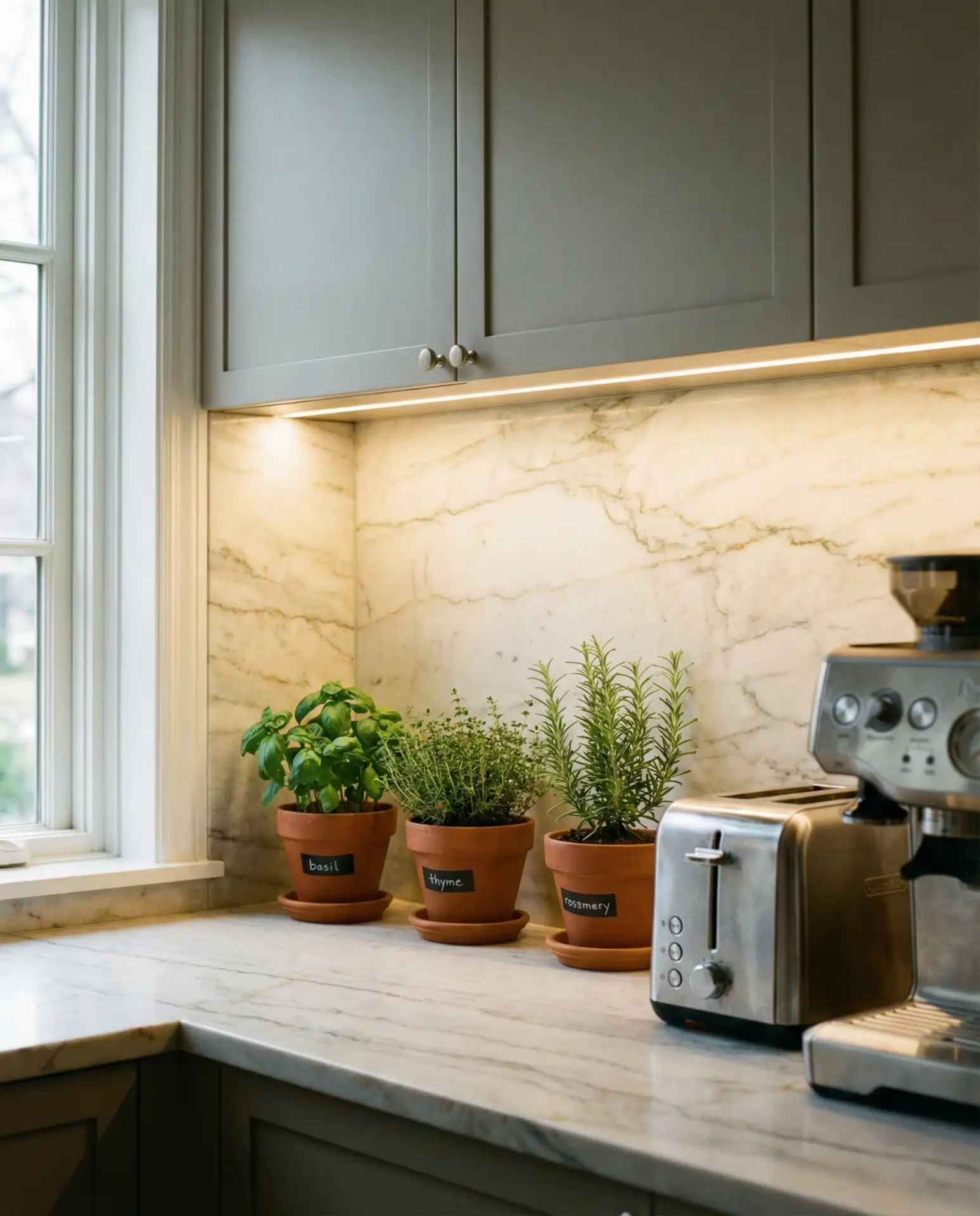 Under-Cabinet LED Strips for Layered Light