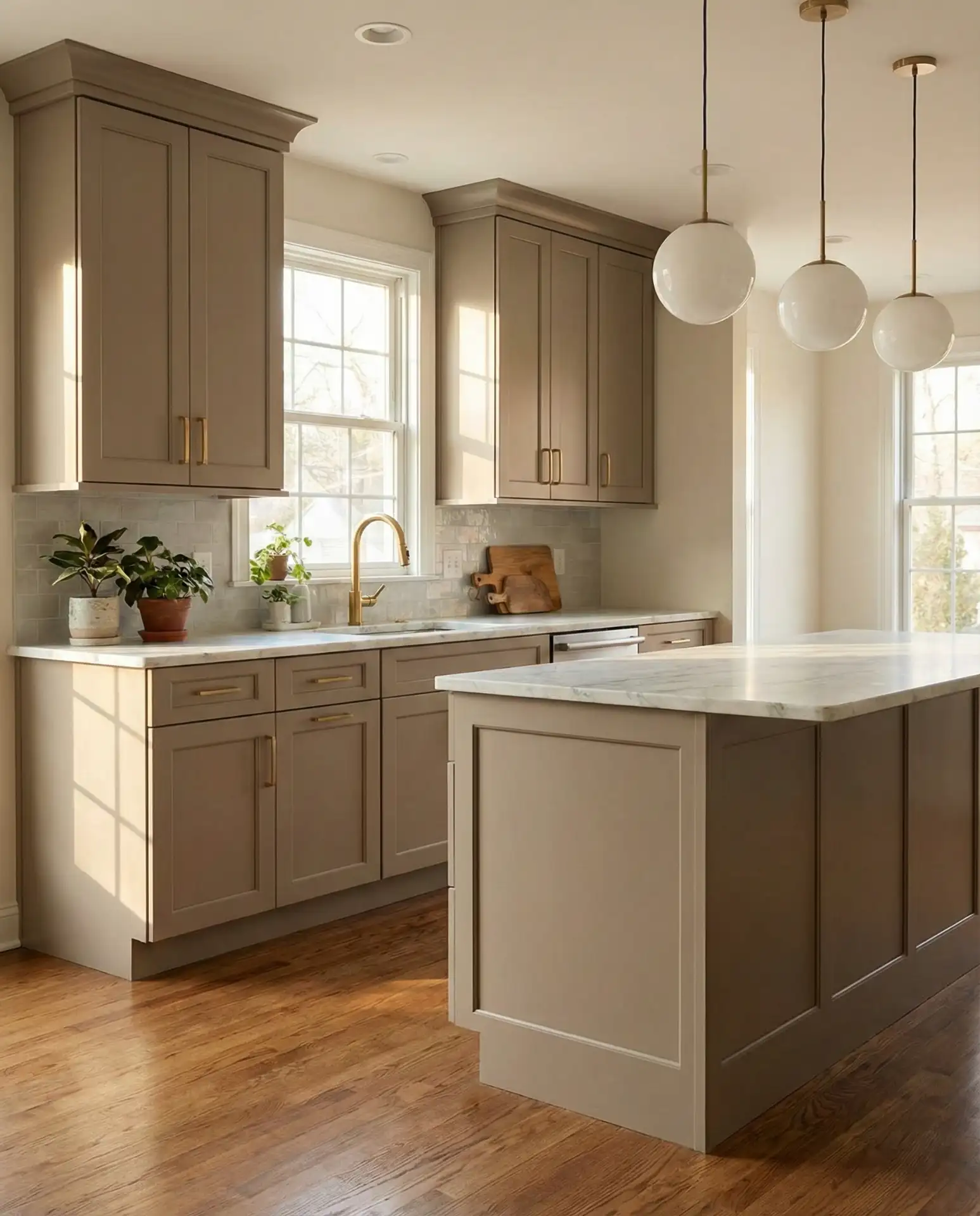 Warm Taupe with Gold Hardware 1