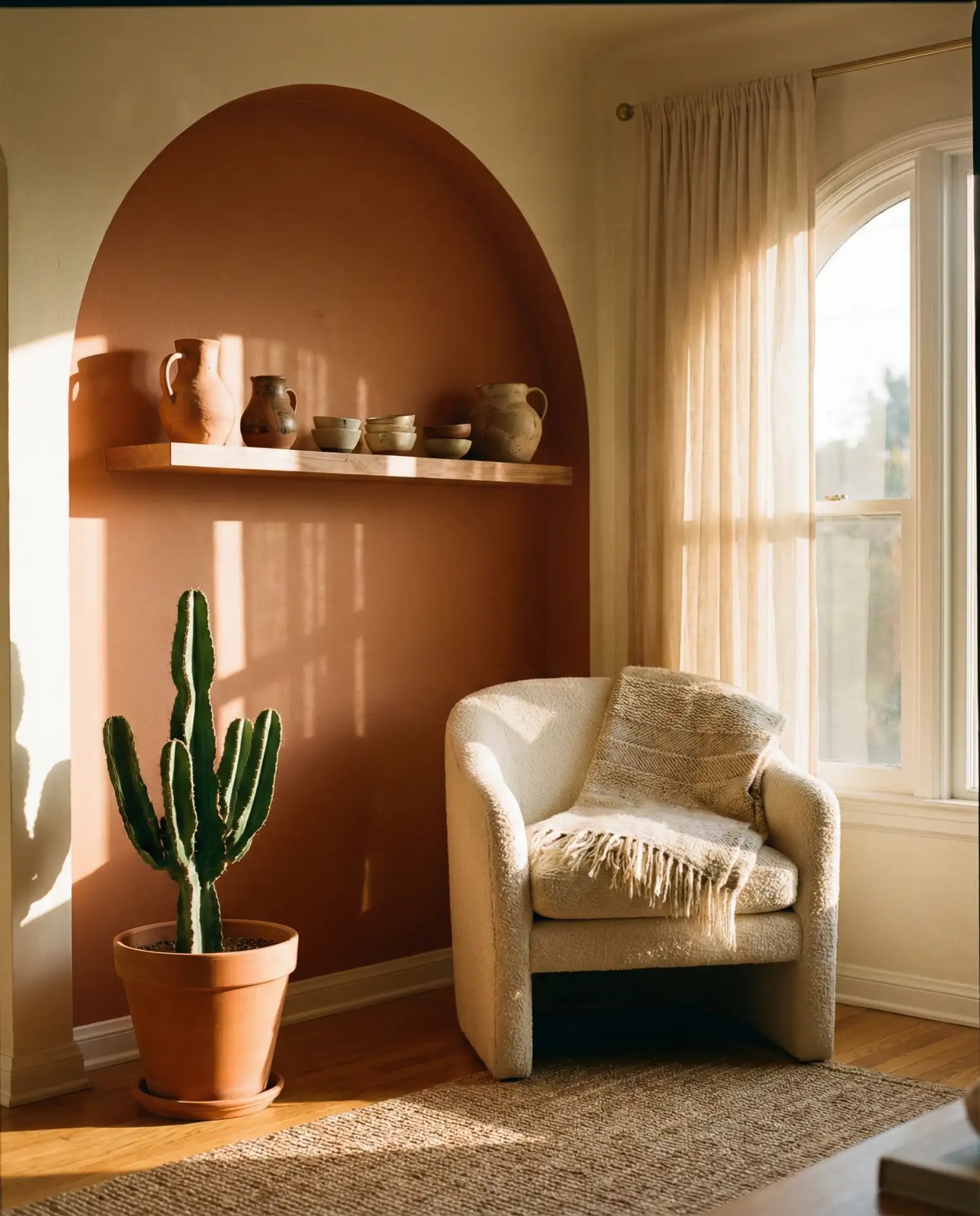Warm Terracotta with Cream Accents 1