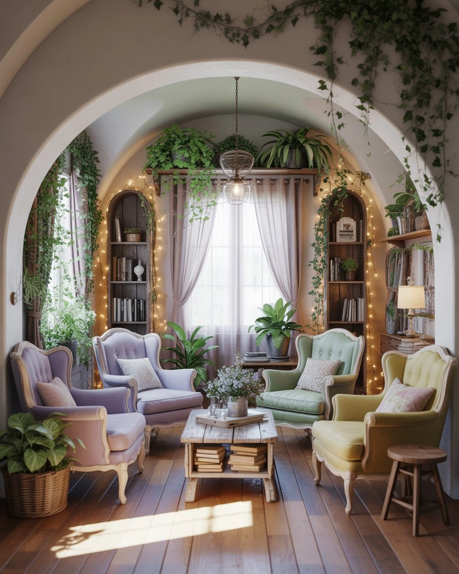 Whimsical Storybook Cottage Living Room 2