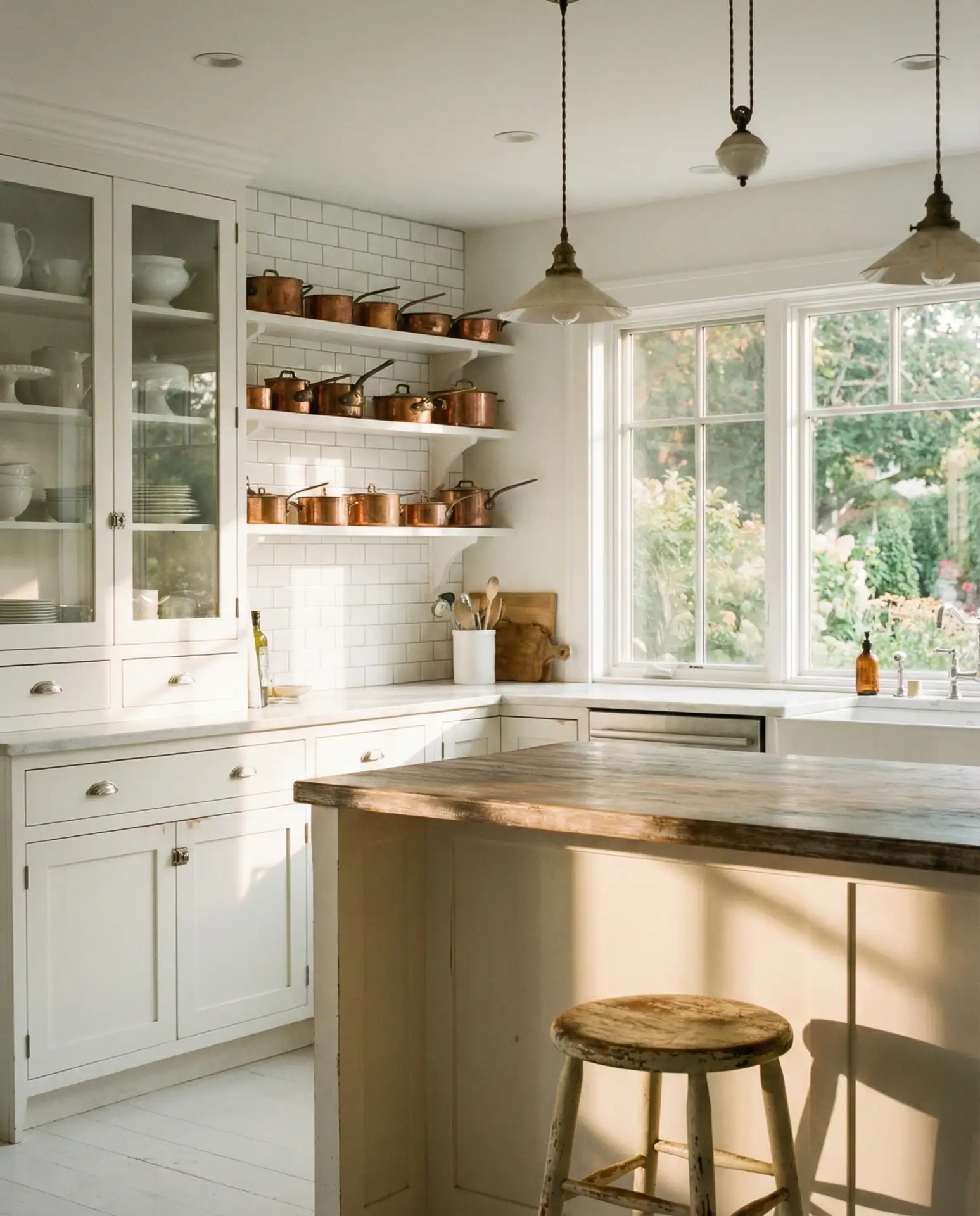 White Kitchen with Black Island 2