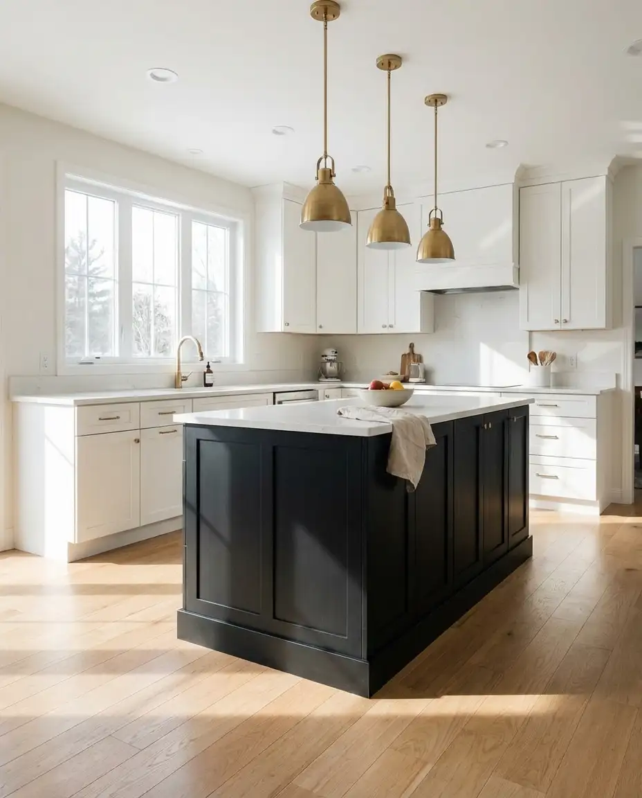 White Kitchen with Grey Backsplash 1