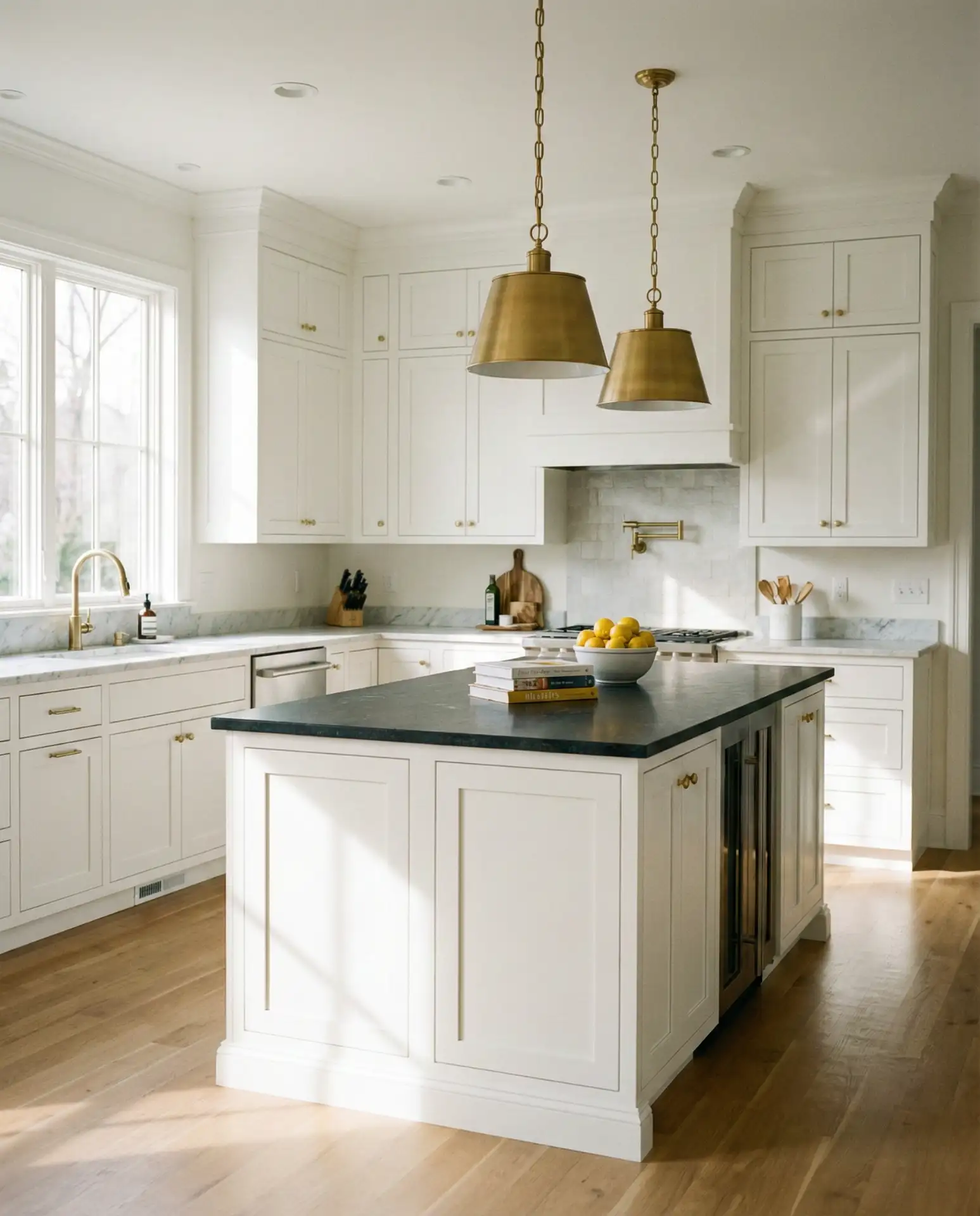 White Kitchen with Red Accents 1