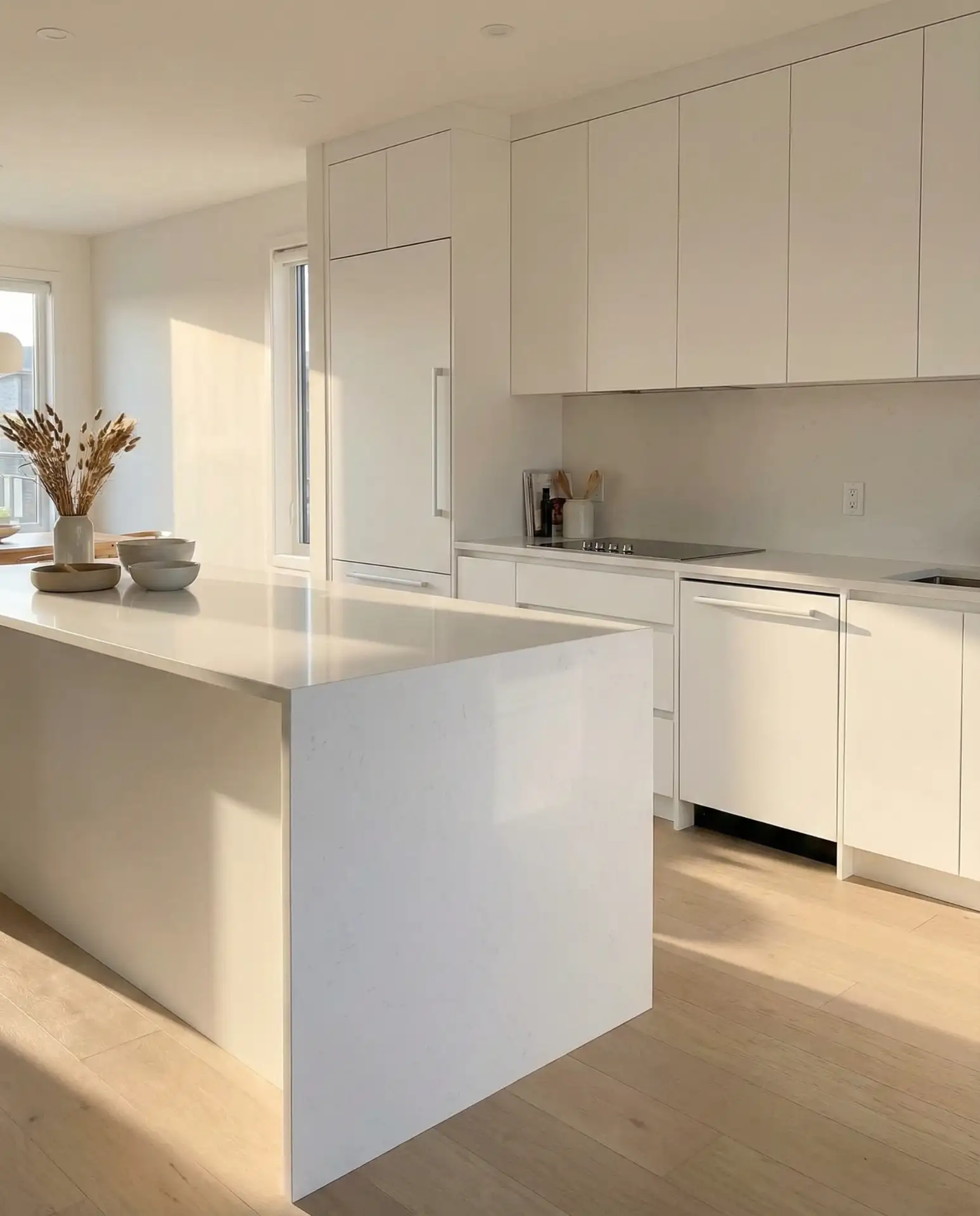 White Kitchen with Wood and Metal Mix 1