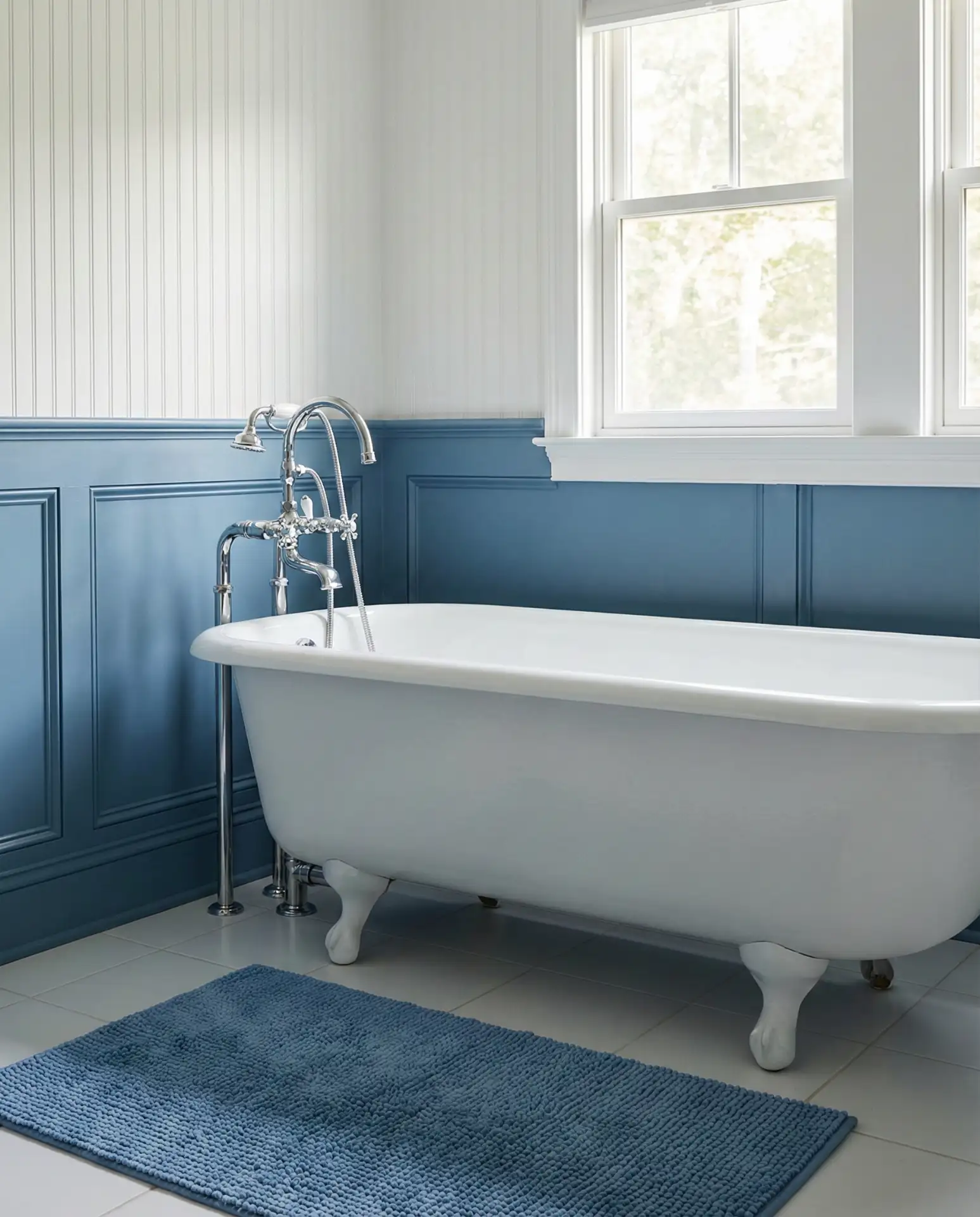 White and Blue Classic Contrast 1