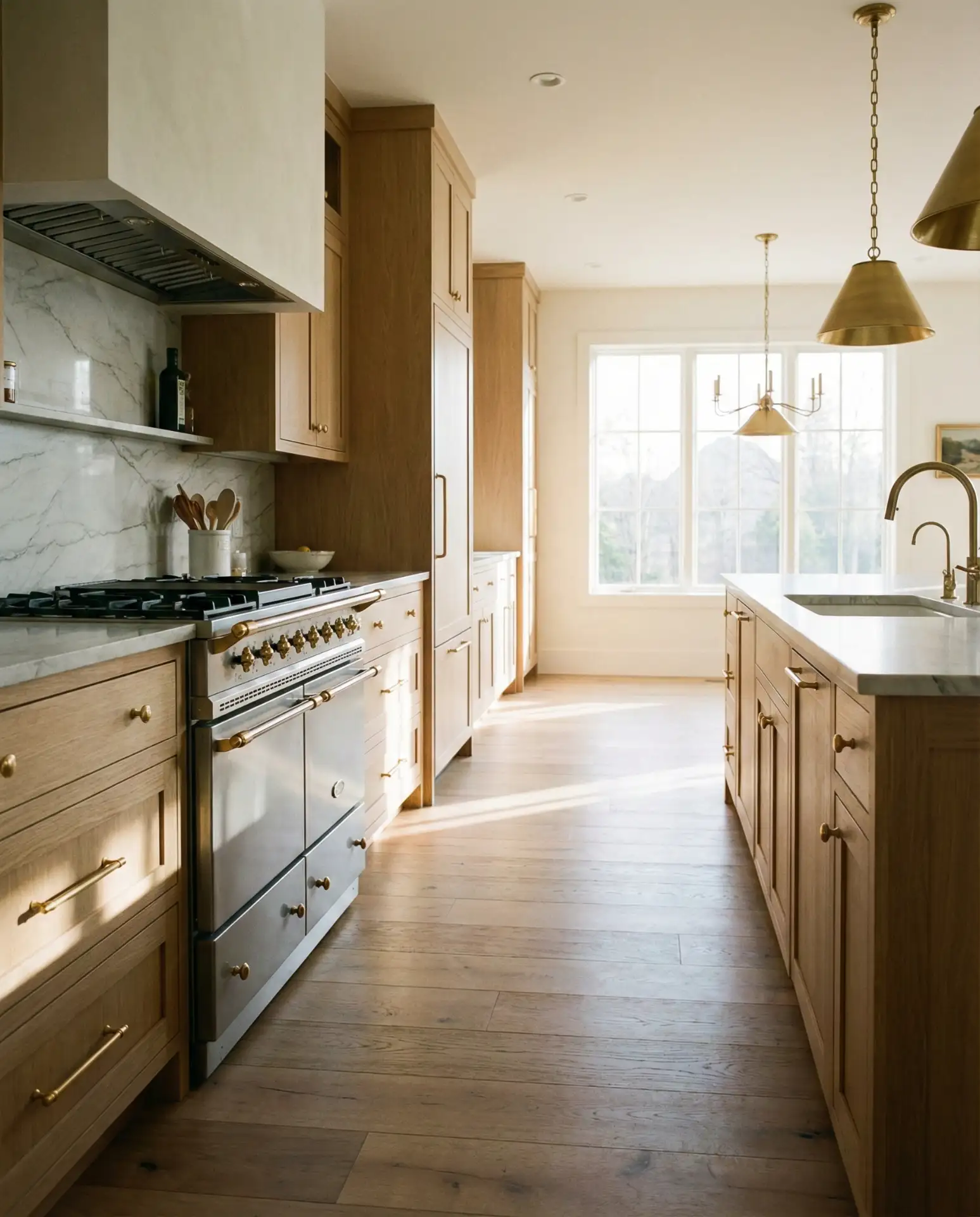 Wide Galley for Comfortable Two-Cook Workflow 1