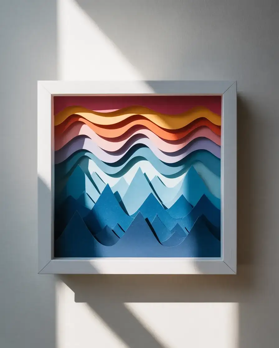 3D Layered Landscape Shadow Box 1