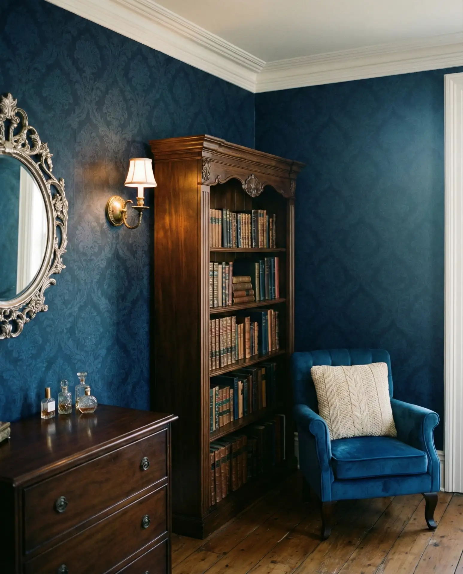A Blue Victorian Bedroom with Vintage Character 1