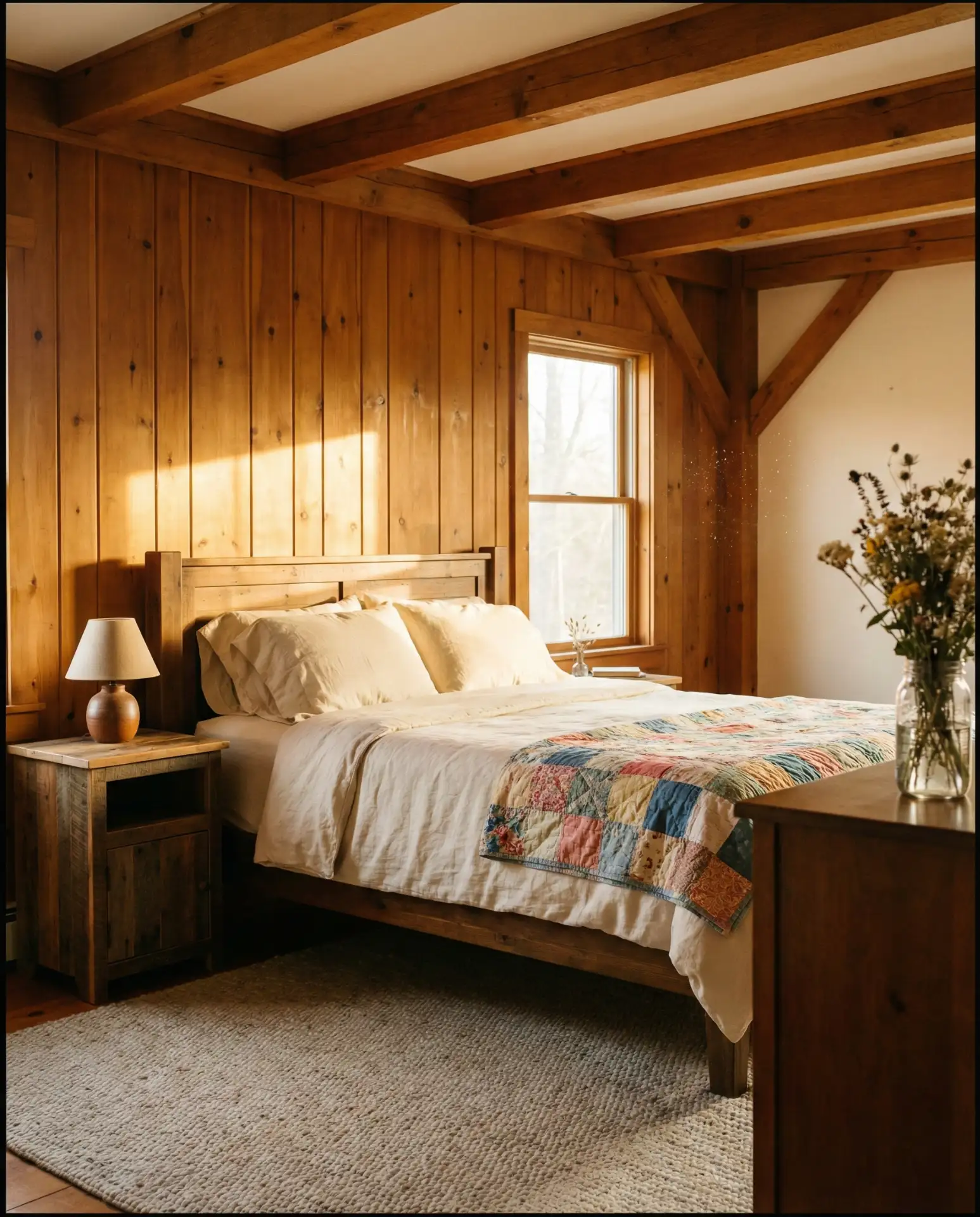 A Simple Rustic Bedroom with Vintage Charm 1
