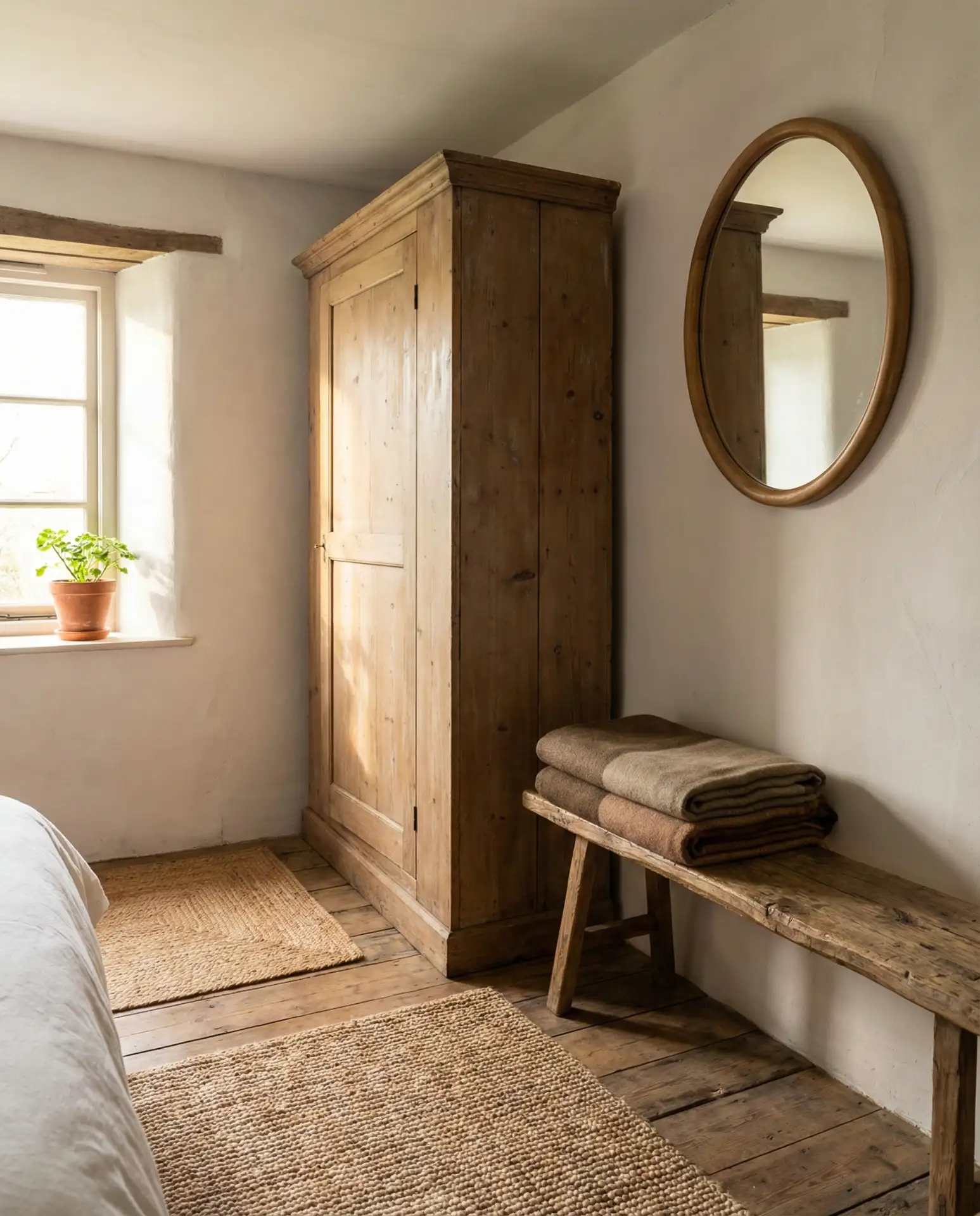 A Simple Rustic Bedroom with Vintage Charm 2