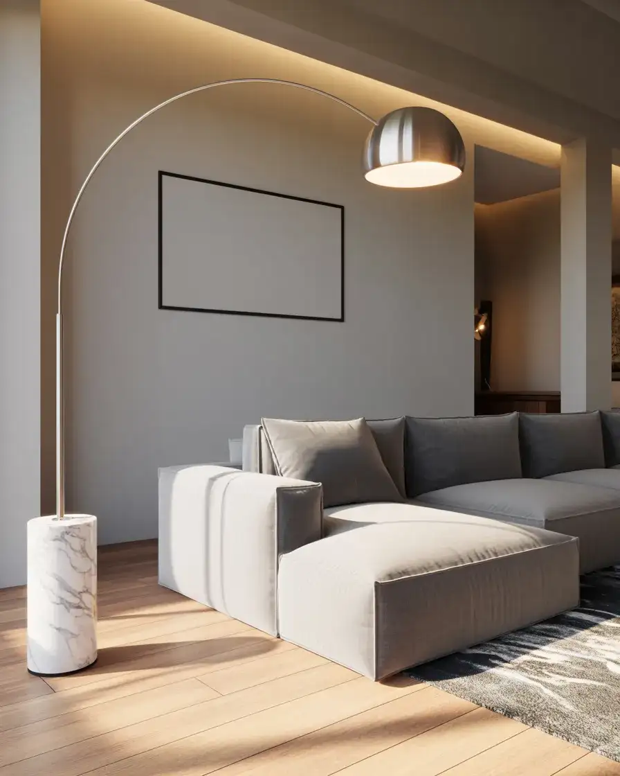 Arc Floor Lamps for Flexible Layouts 1