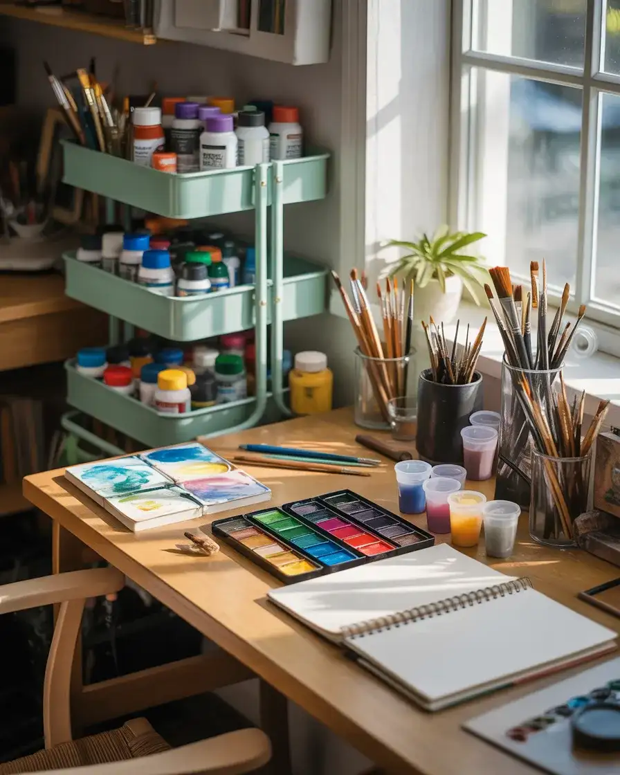 Artist Desk with Supply Accessibility 2