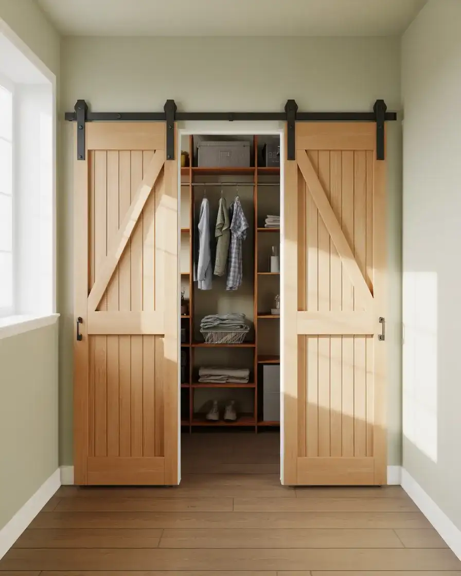 Bifold Barn Door for a Closet Makeover 2