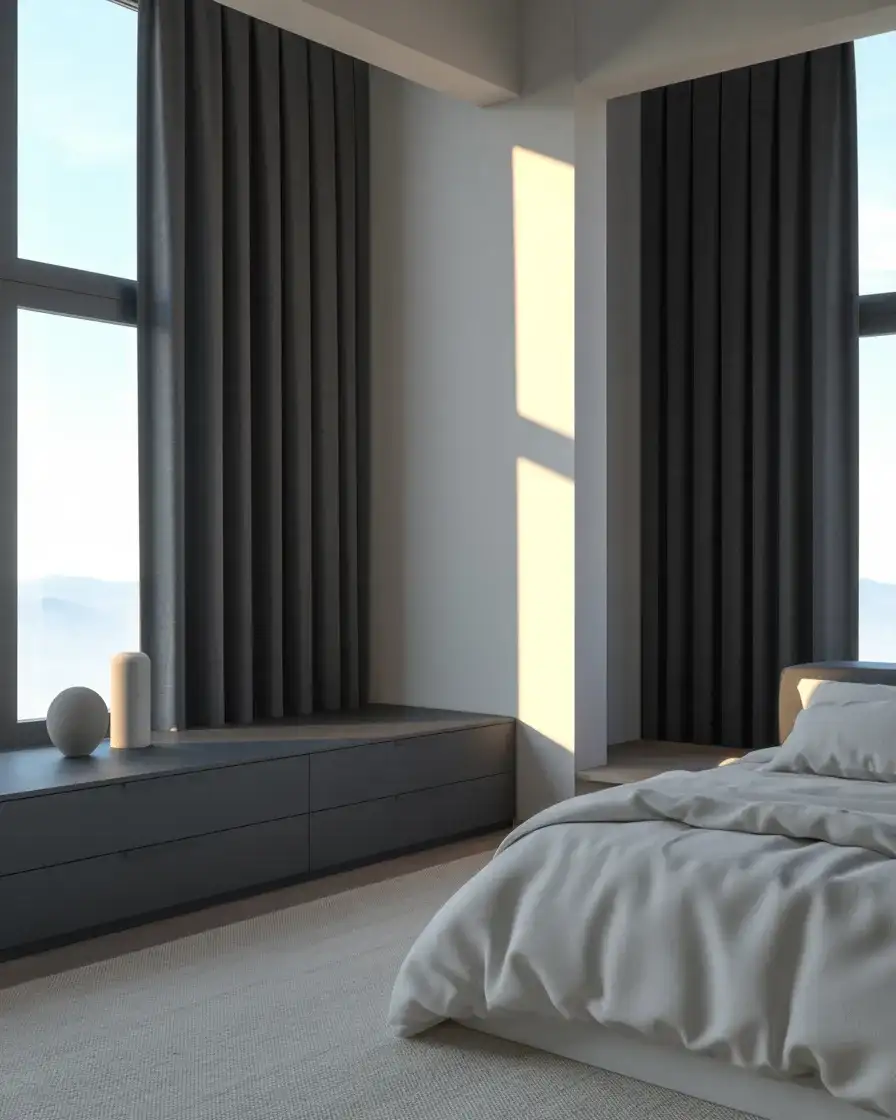 Black Curtains for Bold Contrast 1