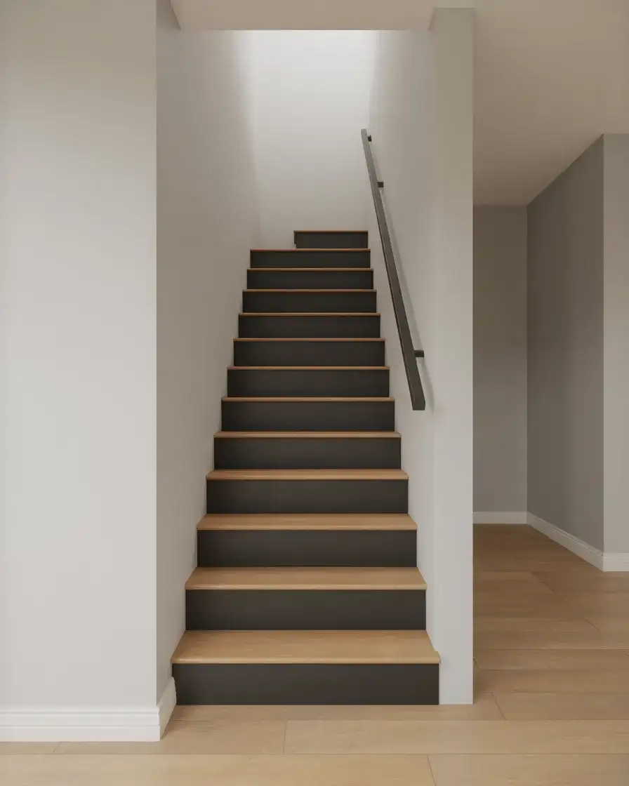 Black Painted Stairs for Modern Drama 1