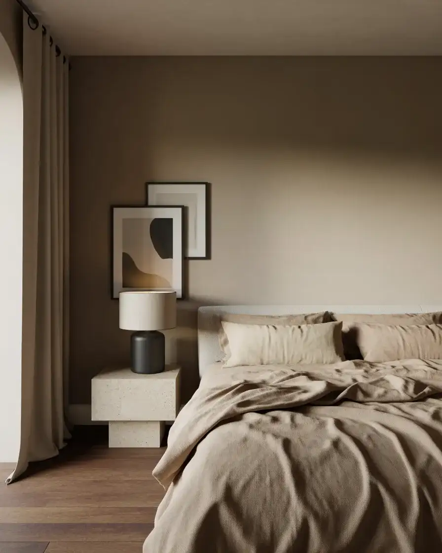 Black and Neutral Bedroom Balance 1