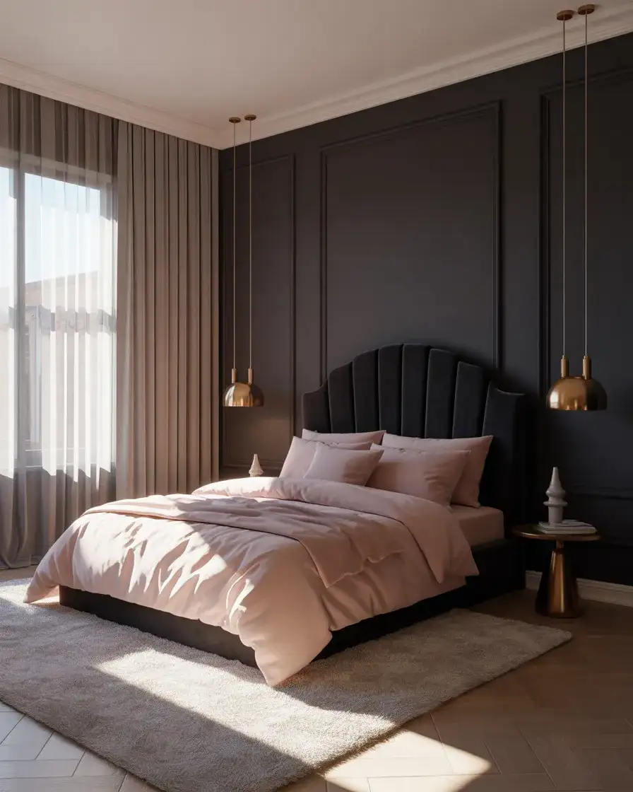 Black and Pink Bedroom Romance 1