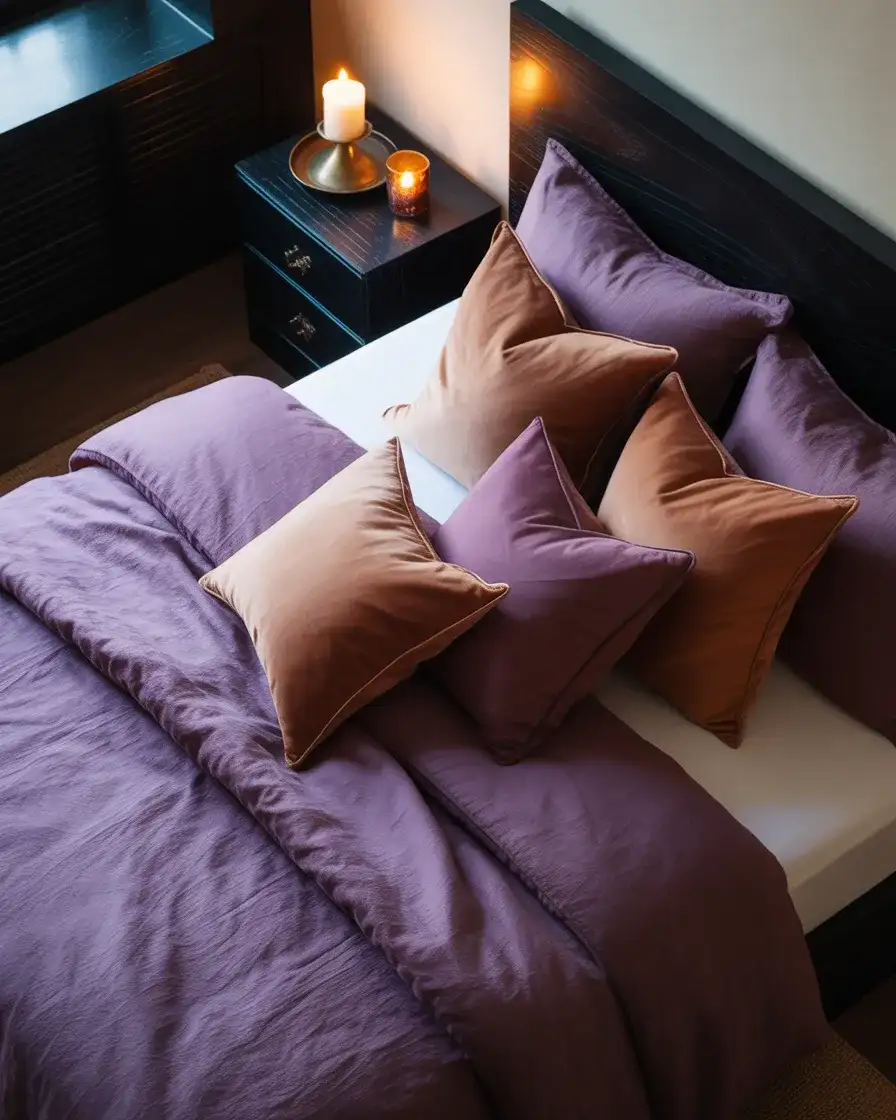 Black and Purple Bedroom Drama 1