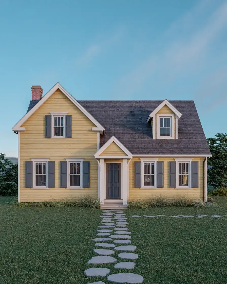 Bold Yellow with White Trim 2