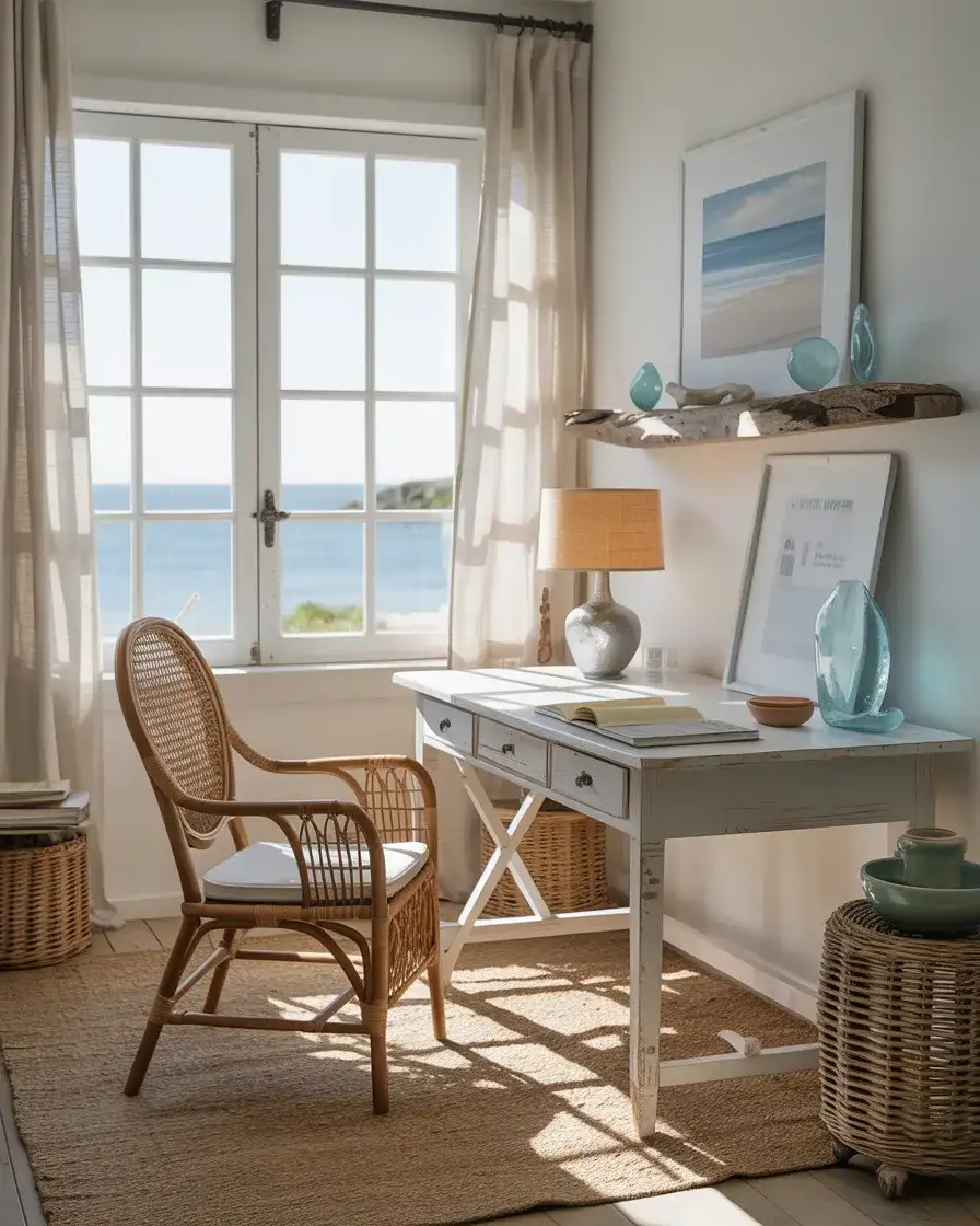 Bright Coastal Home Office 2