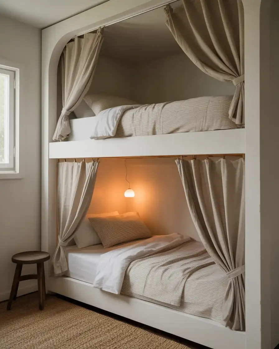 Bunk Beds With Curtains for a Little Privacy and a Lot-of-Charm 1