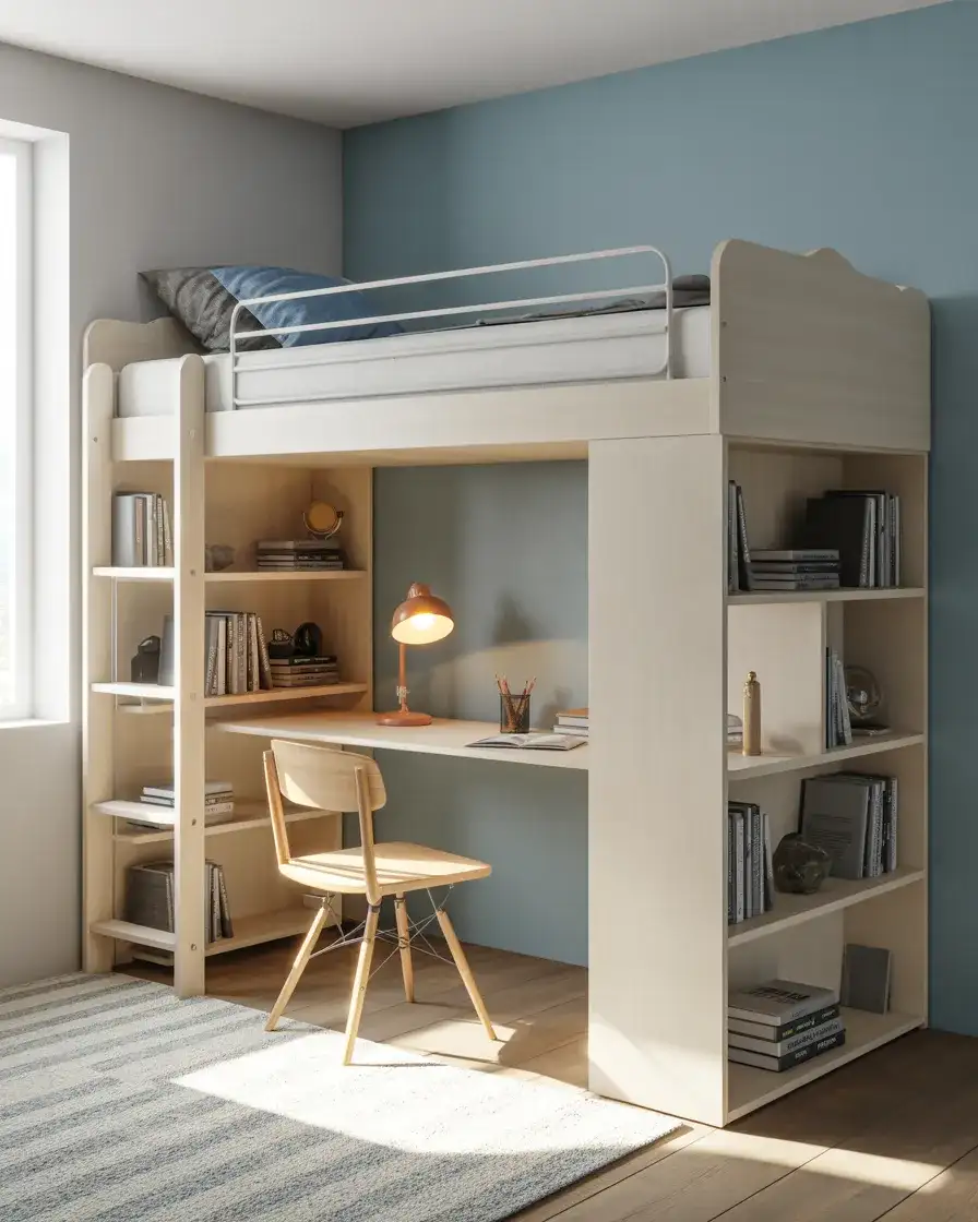 Bunk Beds With a Desk Underneath for the Homework Hustlers 1