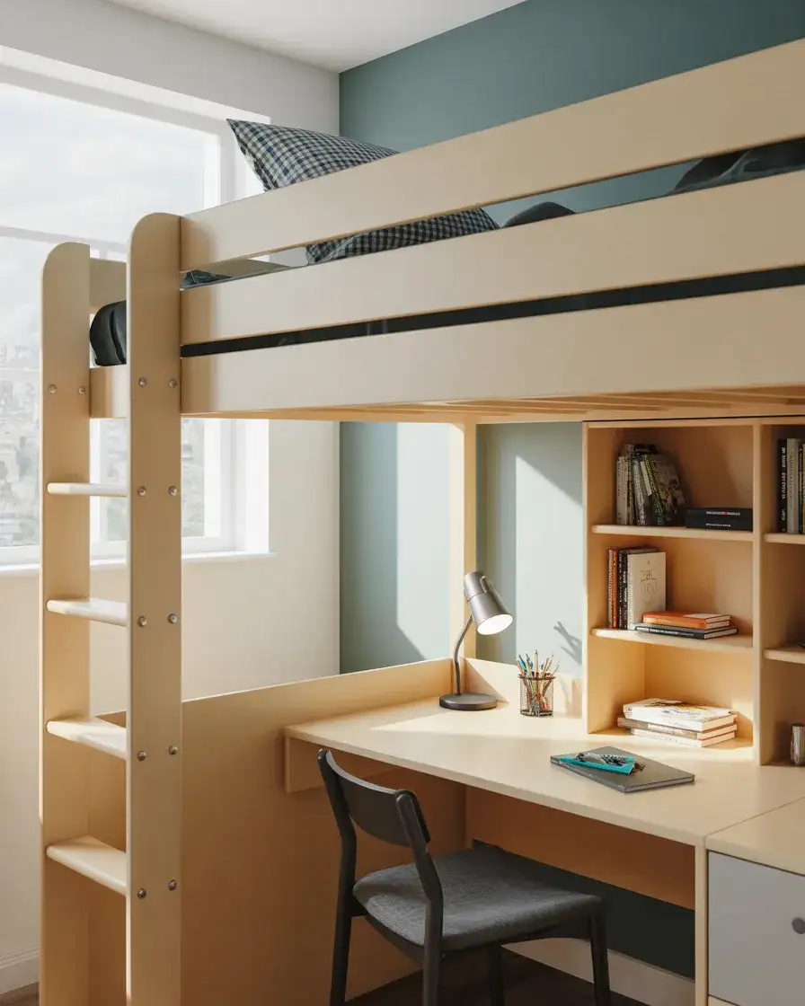 Bunk Beds With a Desk Underneath for the Homework Hustlers 2