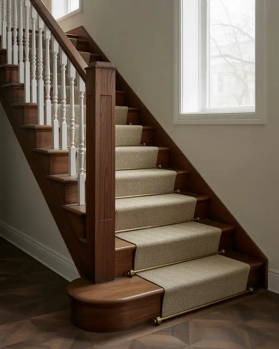 Carpeted Runners on Dark Wood Treads 2
