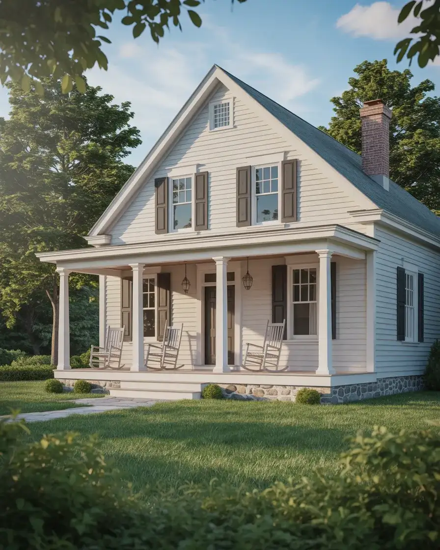Classic White with Expanded Porch 1