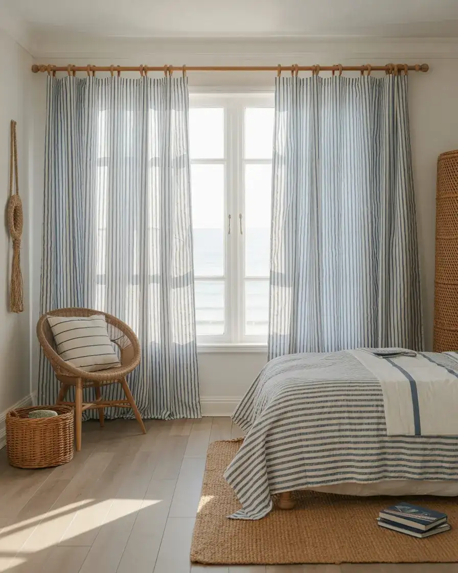 Coastal Stripes in Blue and White 2