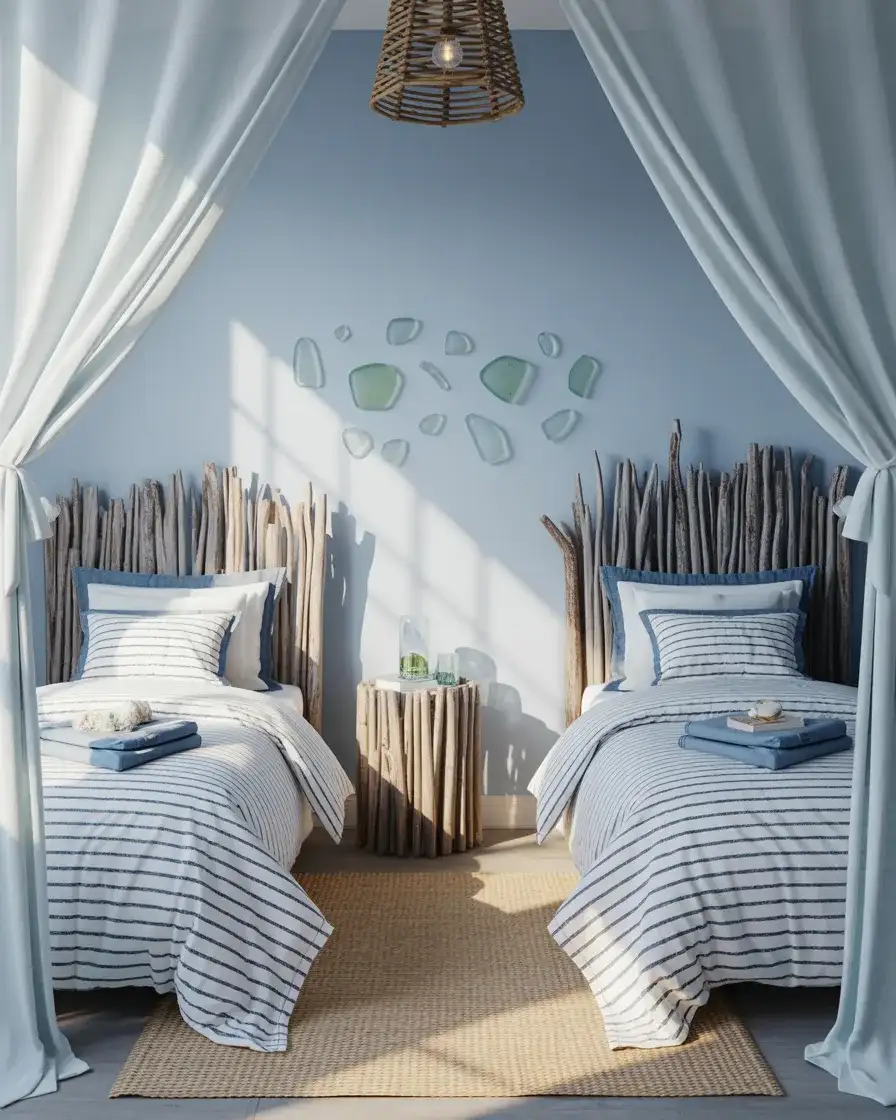 Coastal Twin Bedroom for a Beach House Vibe 2