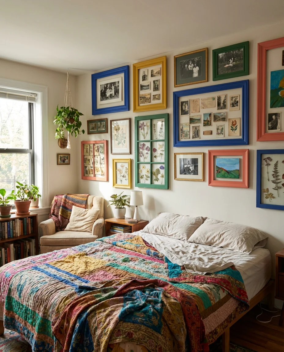 Colorful Eclectic Bedroom Photo Display 1