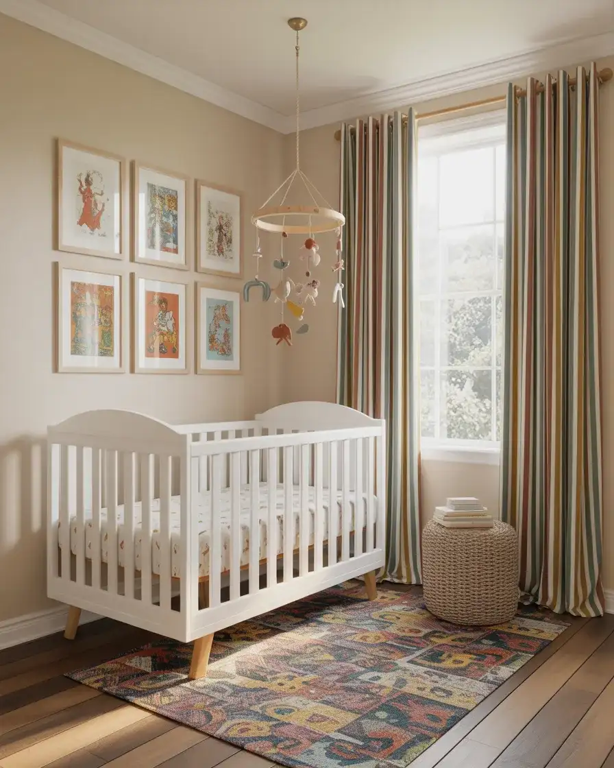 Colorful Maximalist Storybook Nursery 1