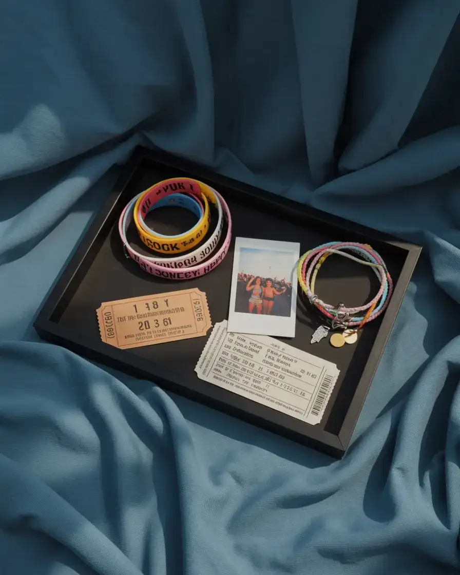Concert Ticket and Wristband Memory Box 2