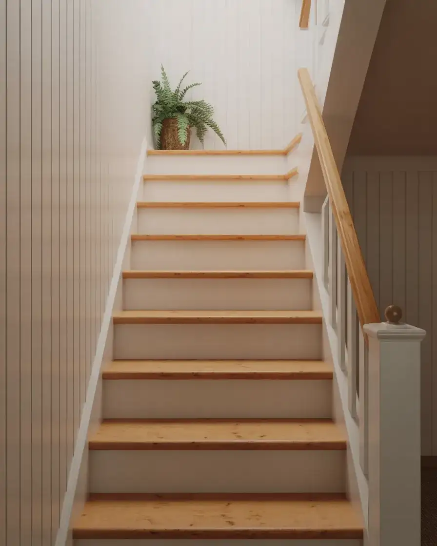 Cottage Staircases with Painted Risers 1