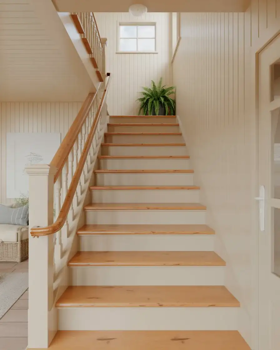 Cottage Staircases with Painted Risers 2
