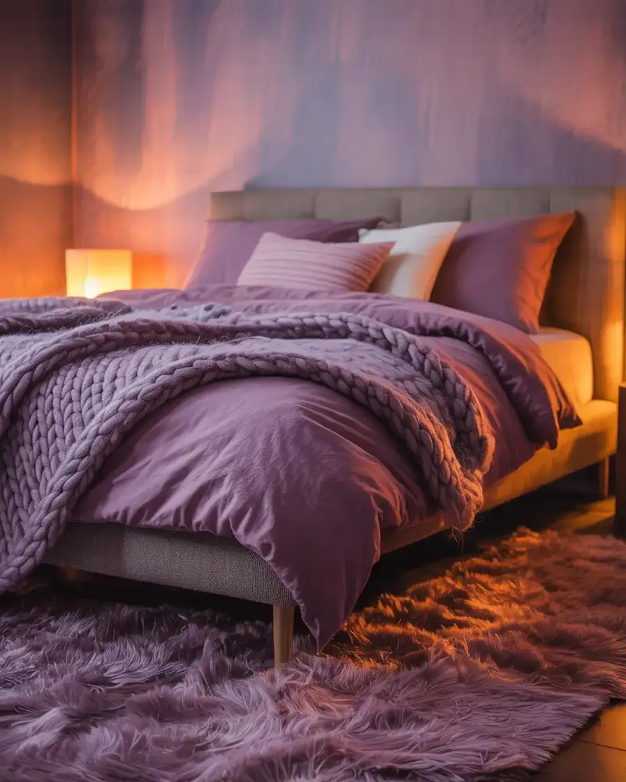 Cozy Purple Texture Rich Warmth 1